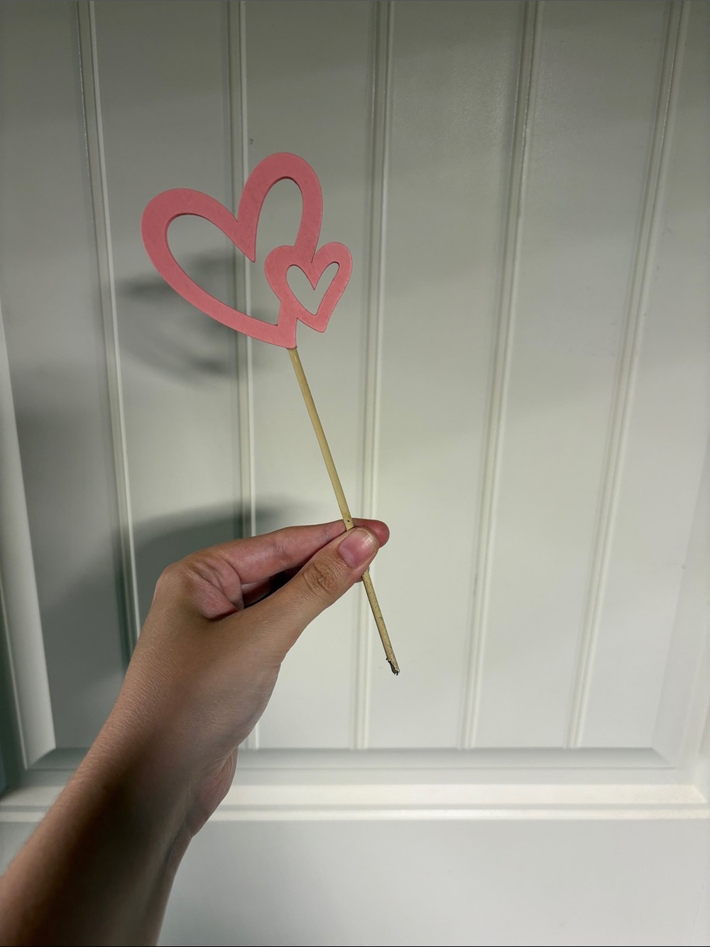 Pink Heart plant stake